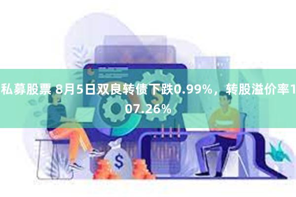 私募股票 8月5日双良转债下跌0.99%，转股溢价率107.26%