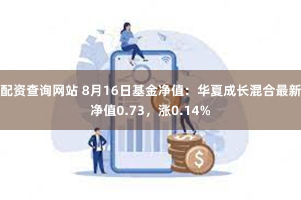 配资查询网站 8月16日基金净值：华夏成长混合最新净值0.73，涨0.14%