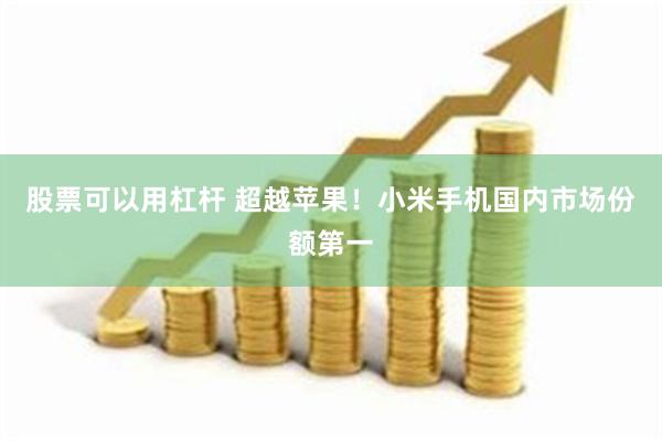 股票可以用杠杆 超越苹果！小米手机国内市场份额第一