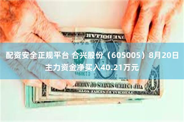 配资安全正规平台 合兴股份（605005）8月20日主力资金净买入40.21万元